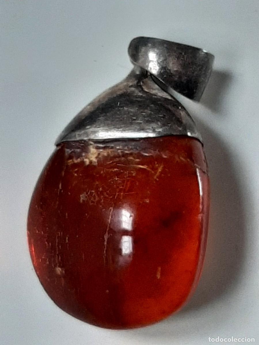 Antig&uuml;edades: Colgante plata y ambar - Foto 4