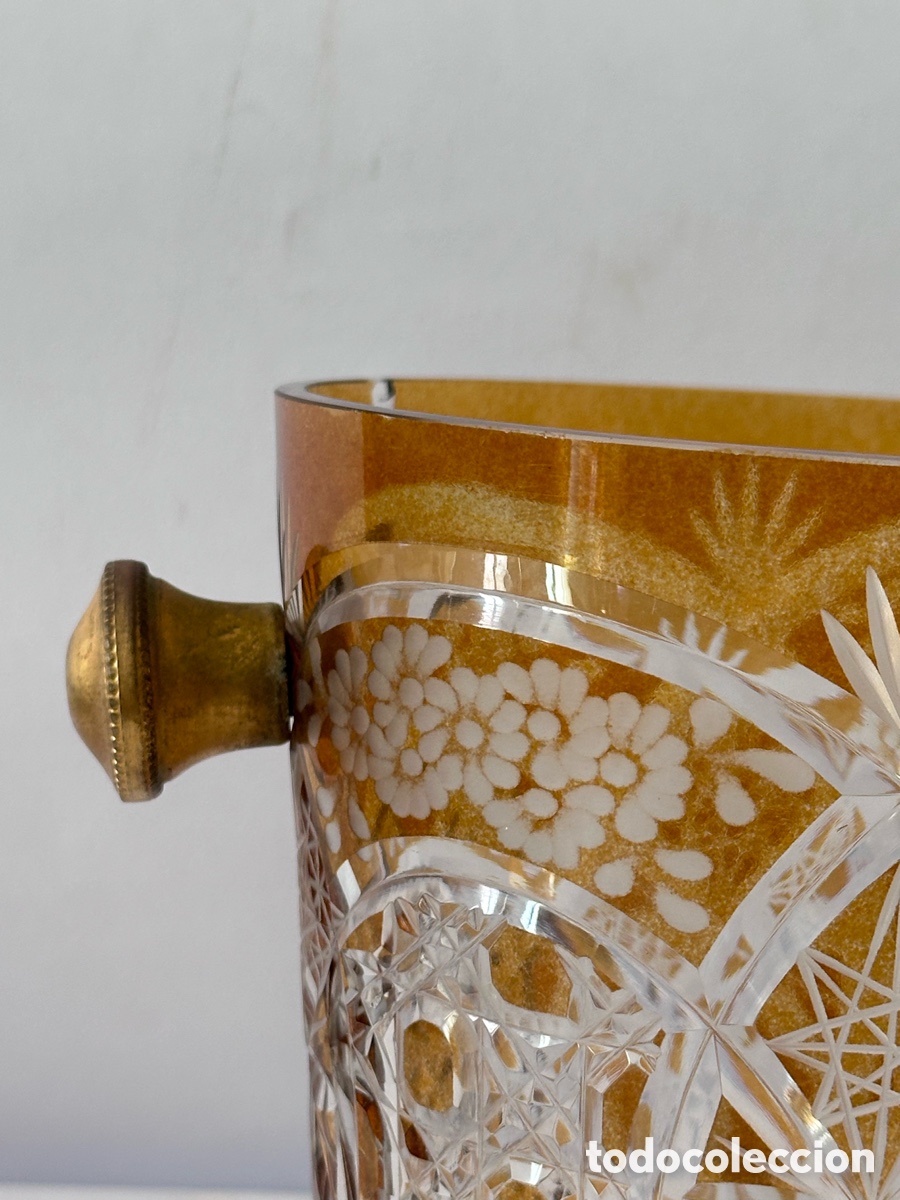 Antig&uuml;edades: Cubitera Cristal de Bohemia - Foto 3