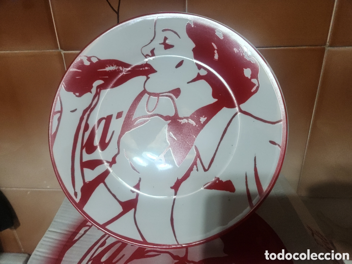 Antig&uuml;edades: Lote de 8 platos de Coca-Cola - Foto 2