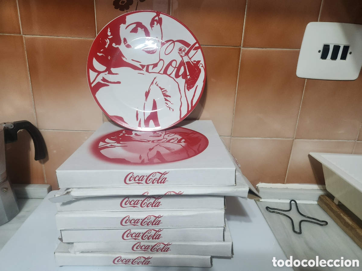 Antig&uuml;edades: Lote de 7 platos de Coca-Cola - Foto 1