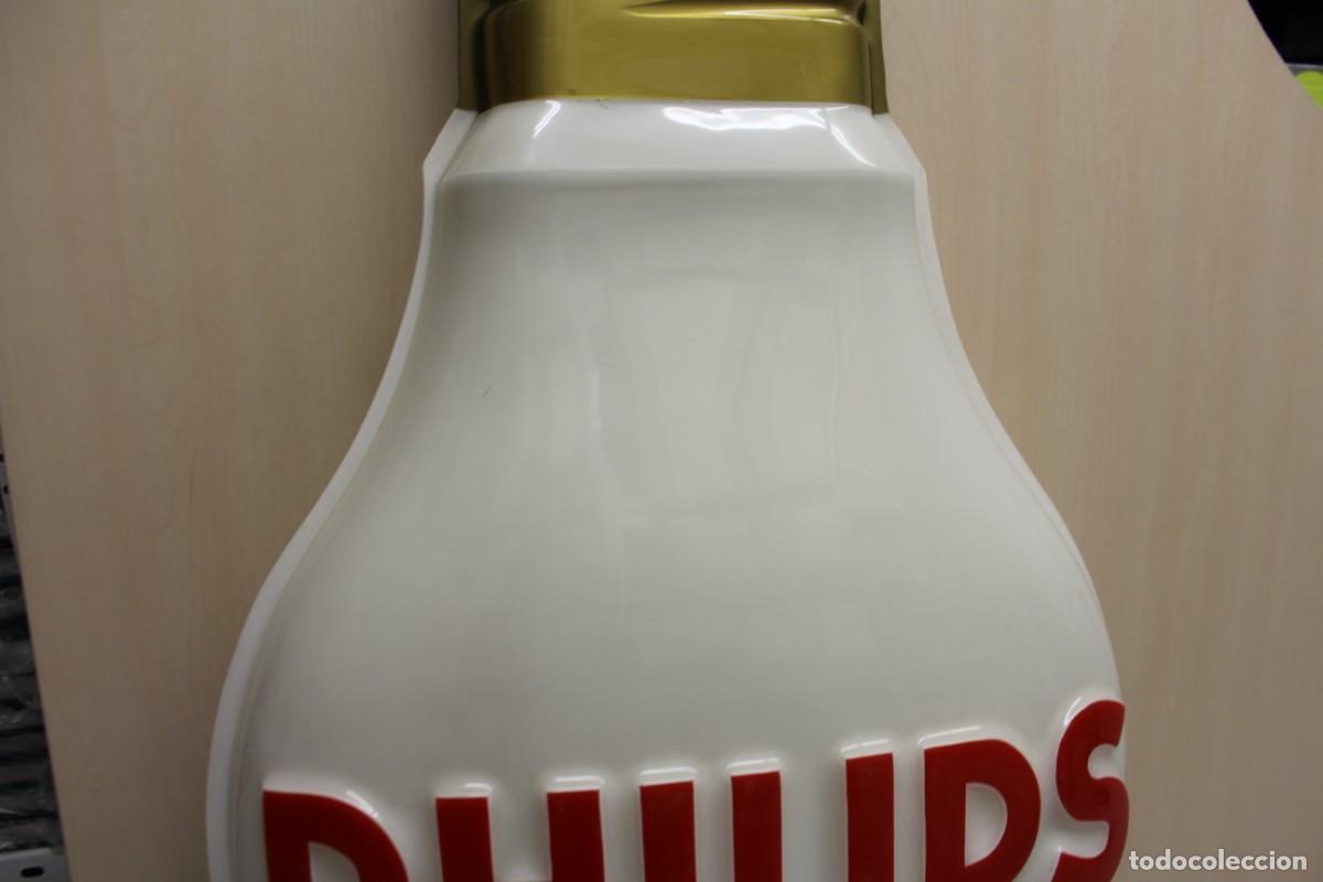 Antig&uuml;edades: ANTIGUO LUMINOSO BOMBILLA PHILIPS - Foto 7