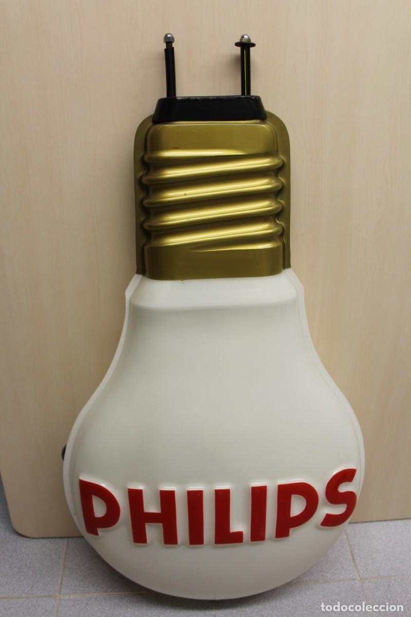 Antig&uuml;edades: ANTIGUO LUMINOSO BOMBILLA PHILIPS - Foto 17