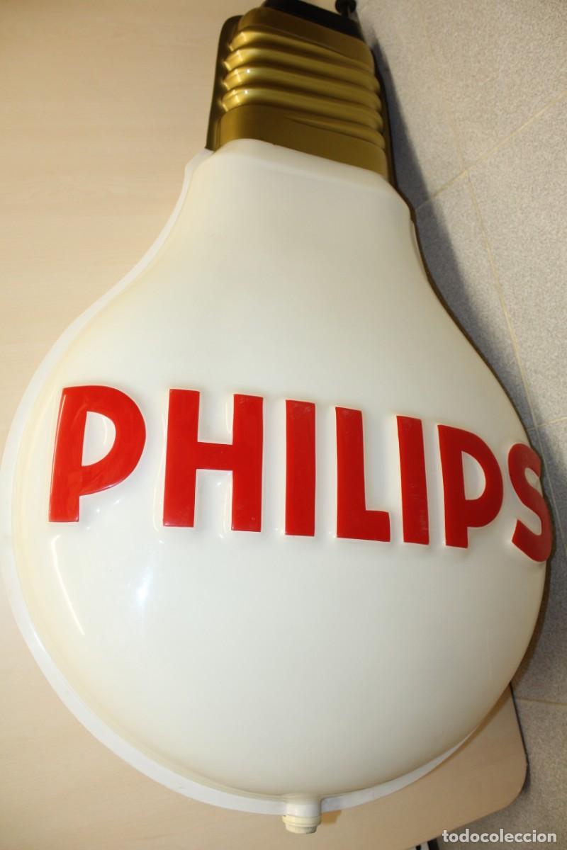 Antig&uuml;edades: ANTIGUO LUMINOSO BOMBILLA PHILIPS - Foto 20
