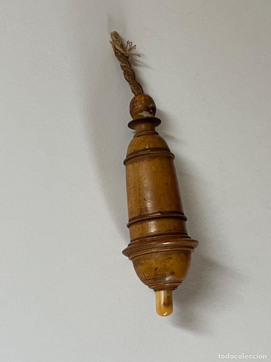 Antig&uuml;edades: ANTIGUO INTERRUPTOR DE MADERA TORNEADA. - Foto 1