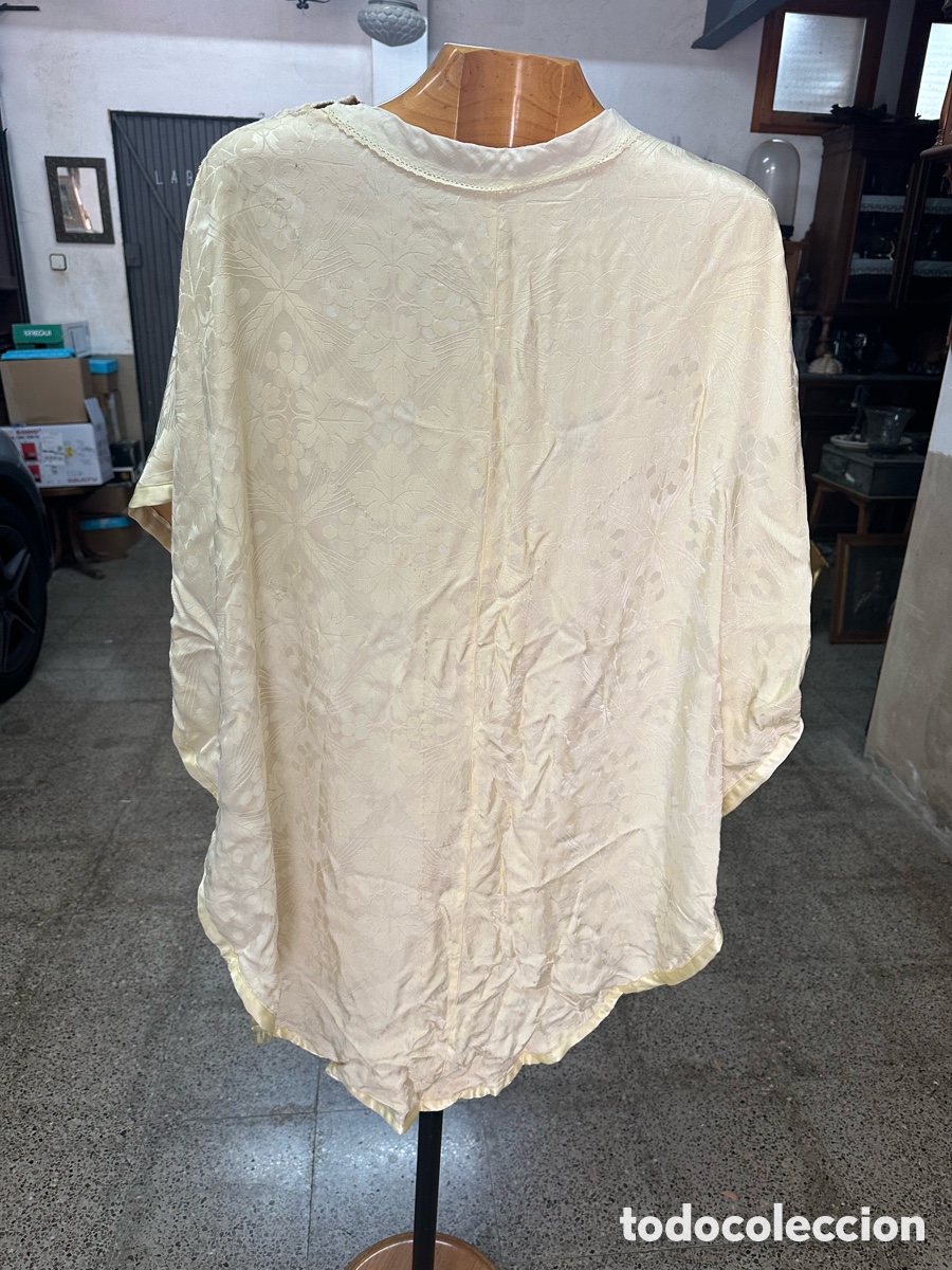 Antig&uuml;edades: CASULLA RELIGIOSA EN SEDA DE DAMASCO. - Foto 5