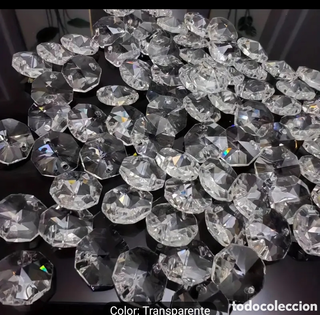 Antig&uuml;edades: Lote Cristal octogonal , repuesto - Foto 1
