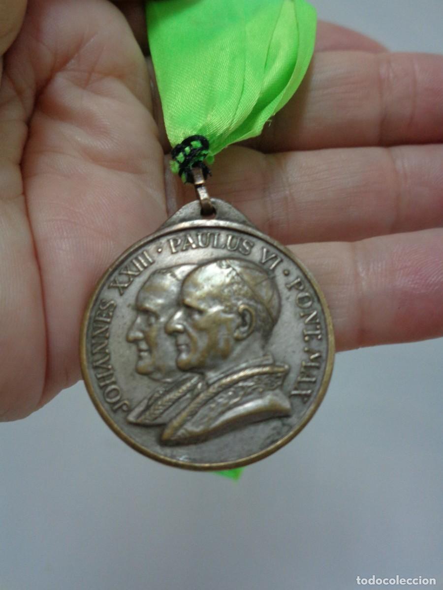 Antig&uuml;edades: &iexcl;&iexcl; MEDALLON.- &rdquo;JUAN XXIII Y PABLO VI&rdquo;- Pontifices MAX. PLATA. Conmemorativa. !! C-12