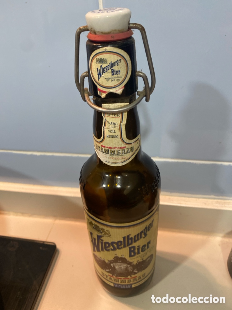 Antig&uuml;edades: Botellin de cervesa Wieselburger Bier - Foto 2