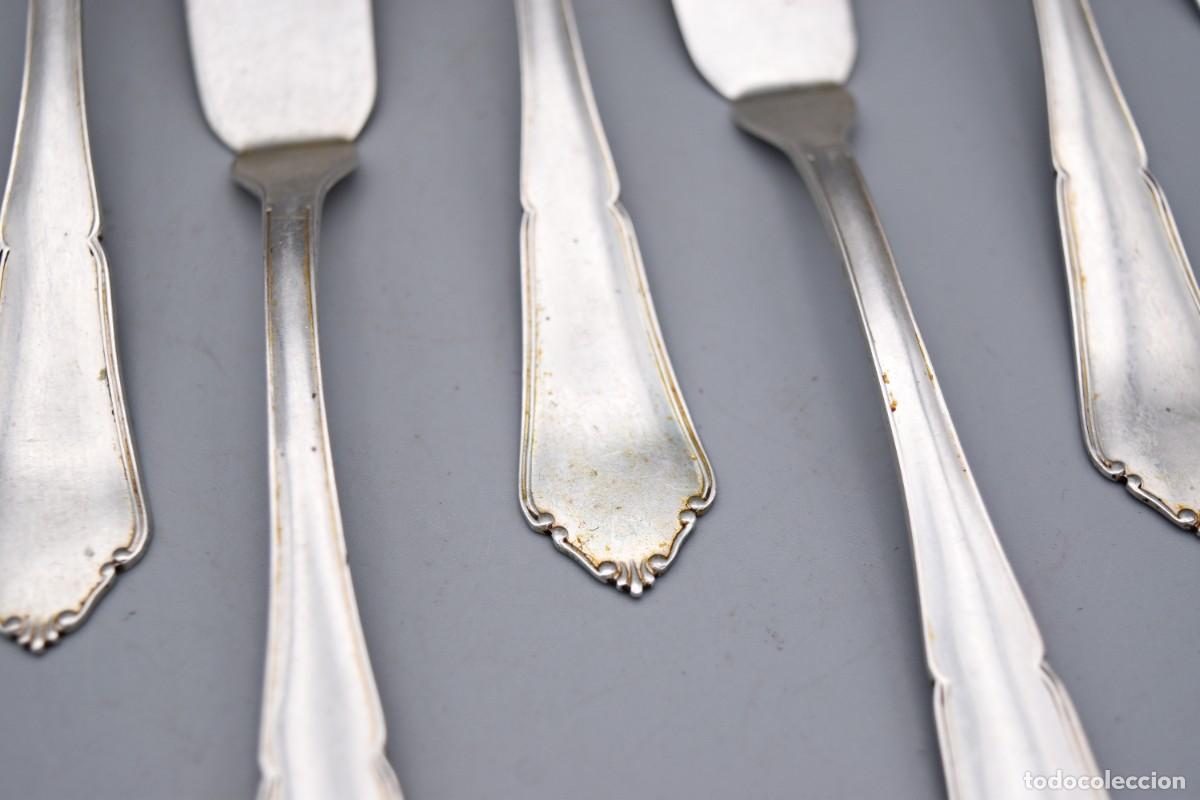 Antig&uuml;edades: Cuberter&iacute;a para pescado de plata maciza - Foto 7