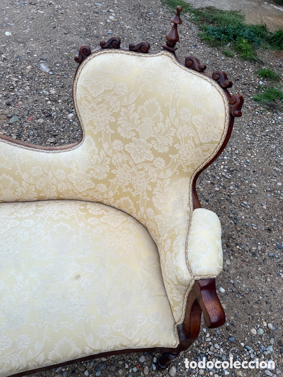 Antig&uuml;edades: TRESILLO O SOFA ISABELINO - Foto 2