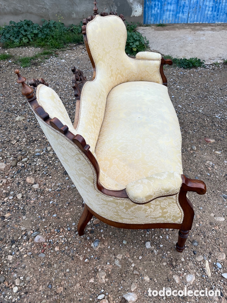 Antig&uuml;edades: TRESILLO O SOFA ISABELINO - Foto 5