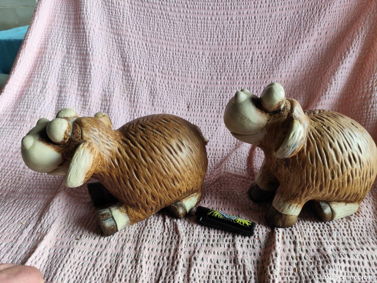 Antig&uuml;edades: 2 FIGURAS DE OVEJAS 18 CM - Foto 3