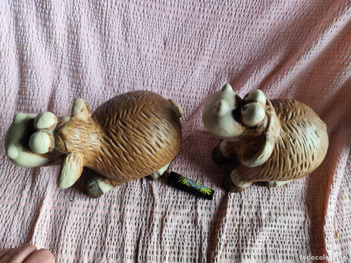 Antig&uuml;edades: 2 FIGURAS DE OVEJAS 18 CM - Foto 4