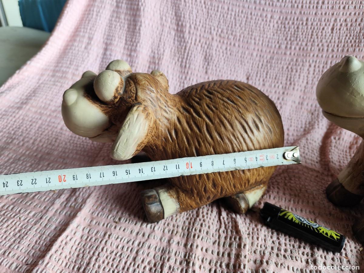Antig&uuml;edades: 2 FIGURAS DE OVEJAS 18 CM - Foto 5