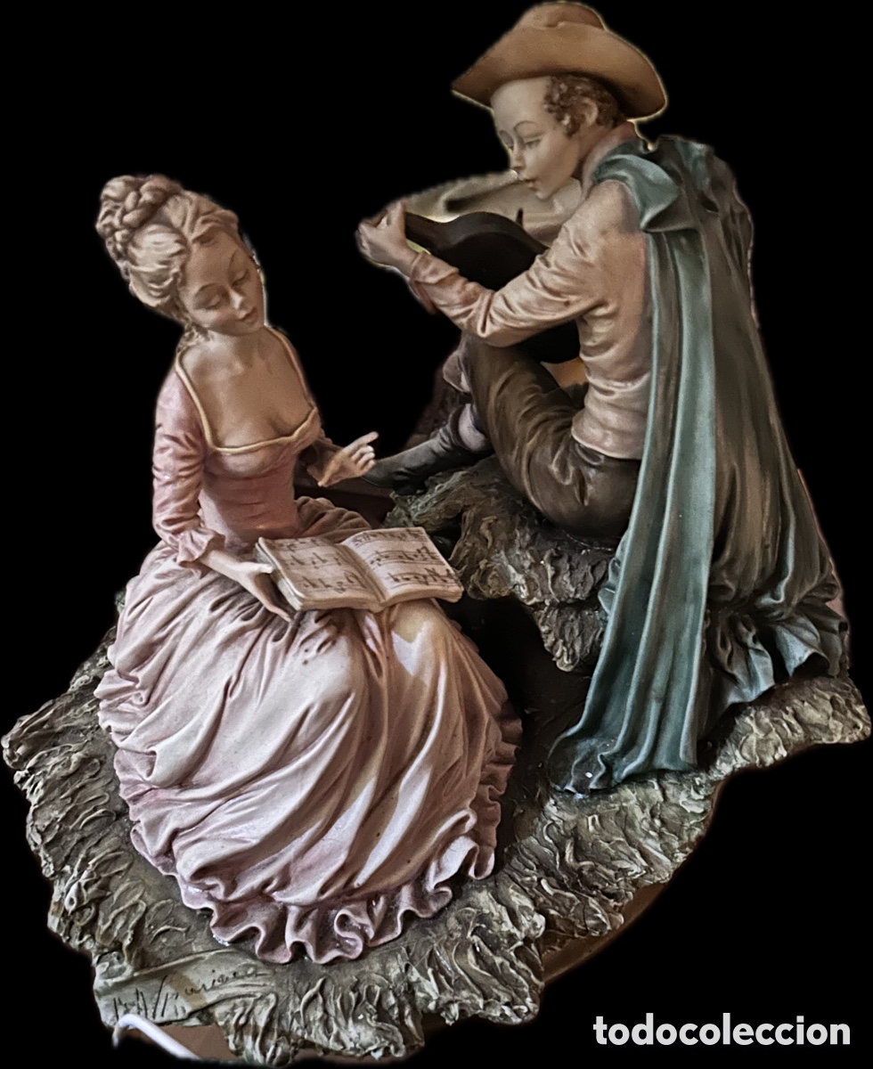 Antig&uuml;edades: Capodimonte. Escena de dos figuras ,rom&aacute;ntica - Foto 5