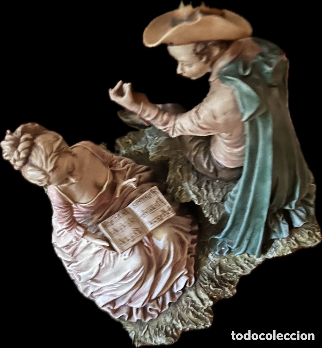 Antig&uuml;edades: Capodimonte. Escena de dos figuras ,rom&aacute;ntica - Foto 7