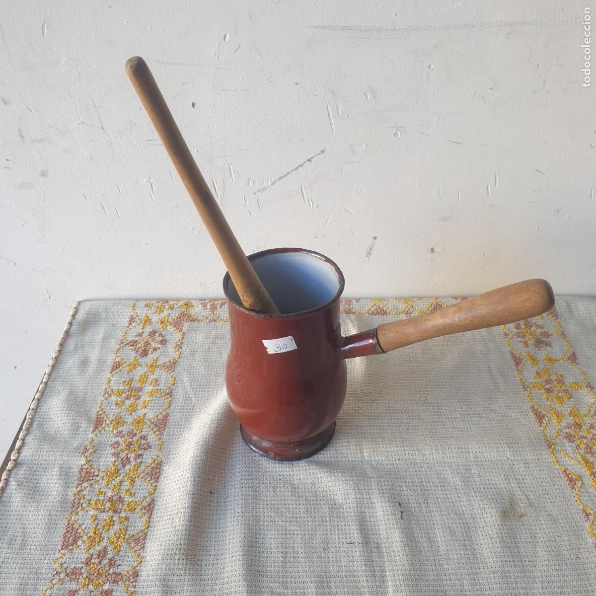 Antig&uuml;edades: ANTIGUA CHOCOLATERA DE CHAPA ESMALTADA - Foto 1