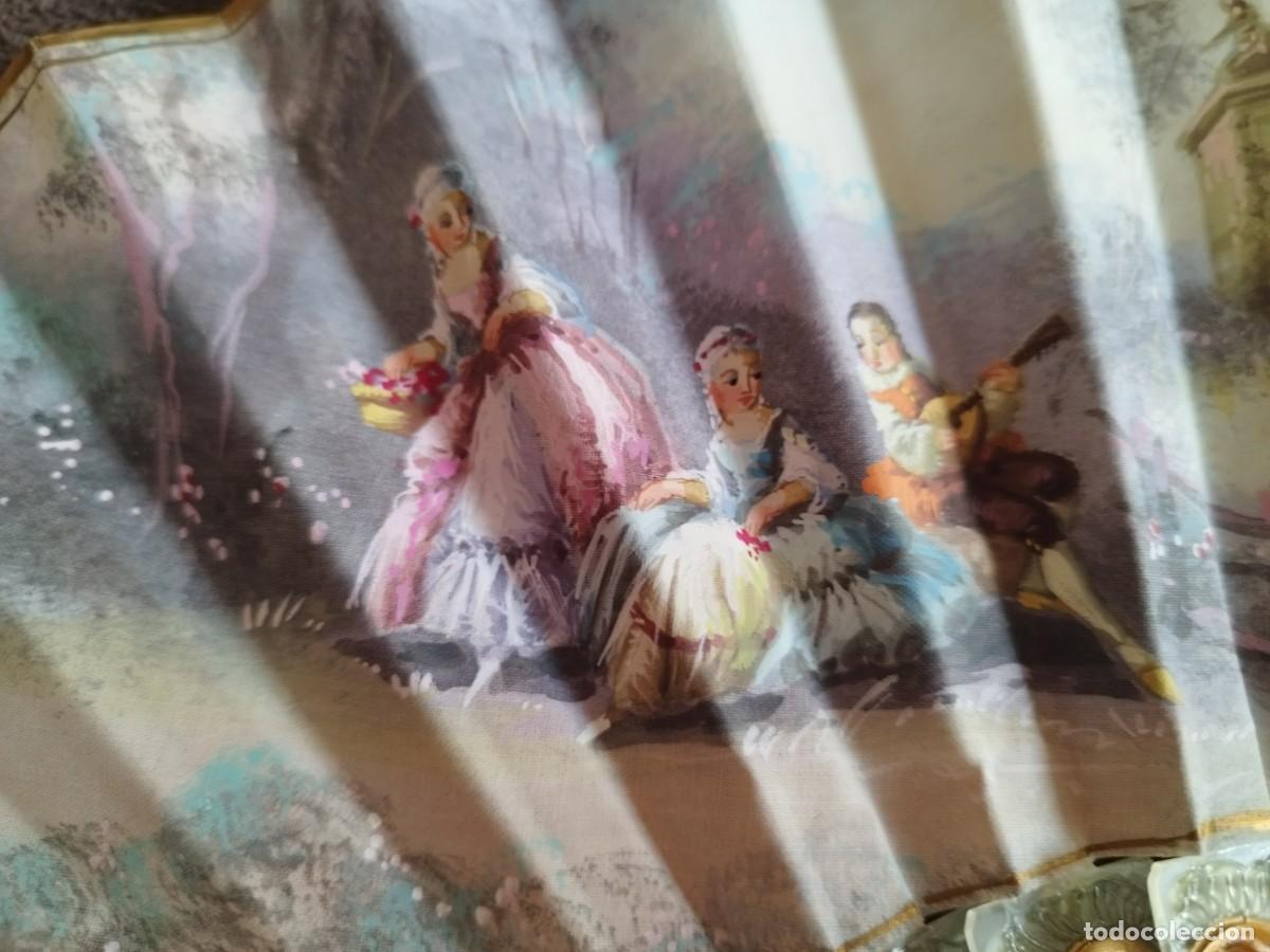 Antig&uuml;edades: Abanico pintado a mano - Foto 3