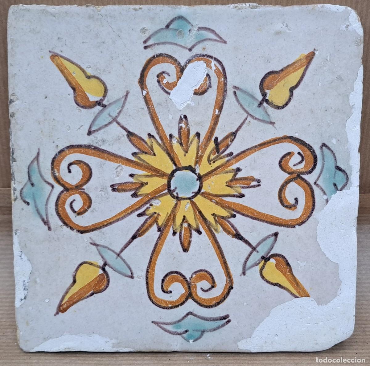 Antig&uuml;edades: Azulejo catal&aacute;n del siglo XVIII - Foto 2