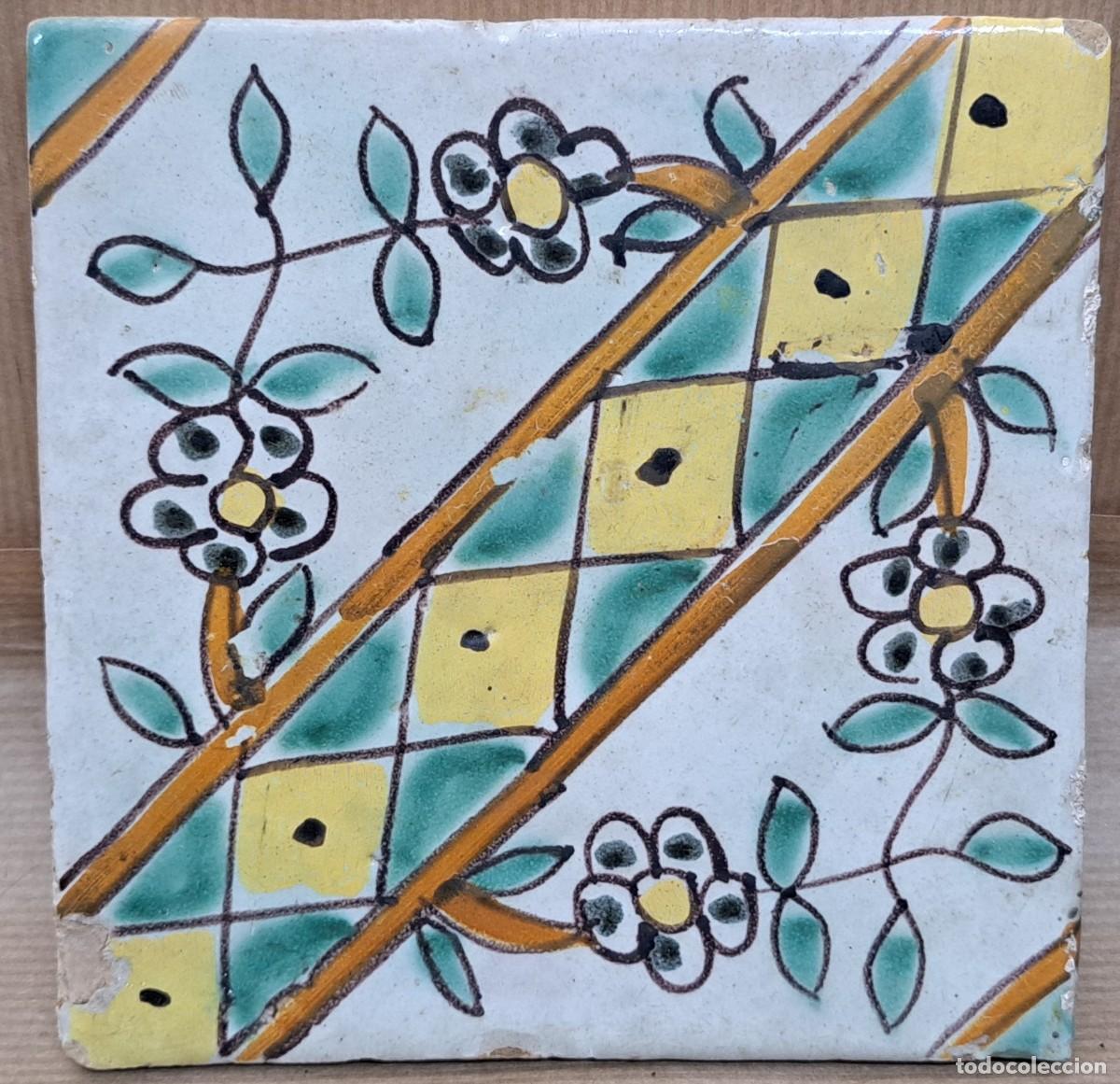 Antig&uuml;edades: Azulejo catal&aacute;n del siglo XIX - Foto 1