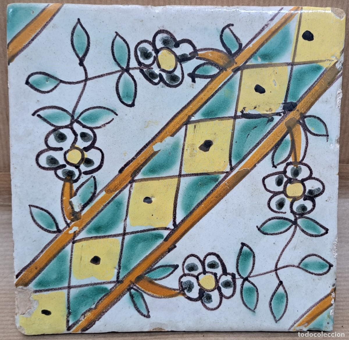 Antig&uuml;edades: Azulejo catal&aacute;n del siglo XIX - Foto 2