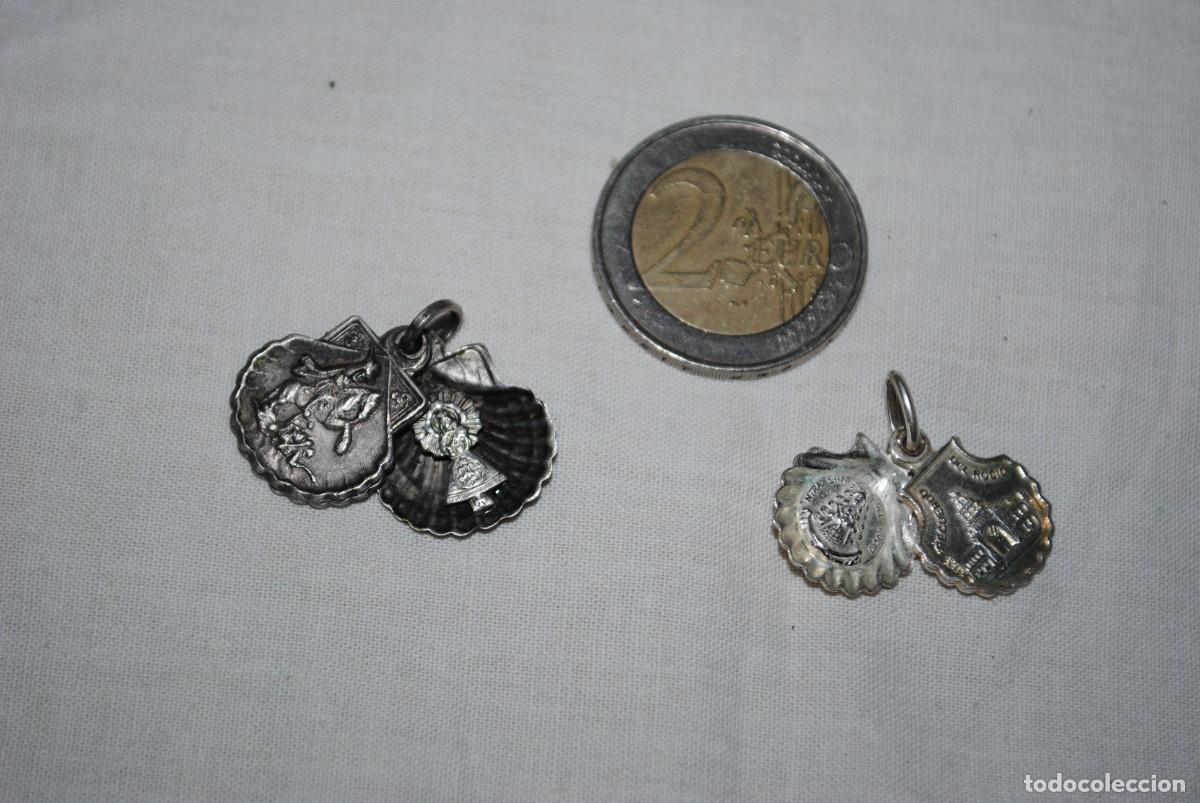 Antig&uuml;edades: LOTE DE DOS MEDALLAS TIPO CONCHA - Foto 2