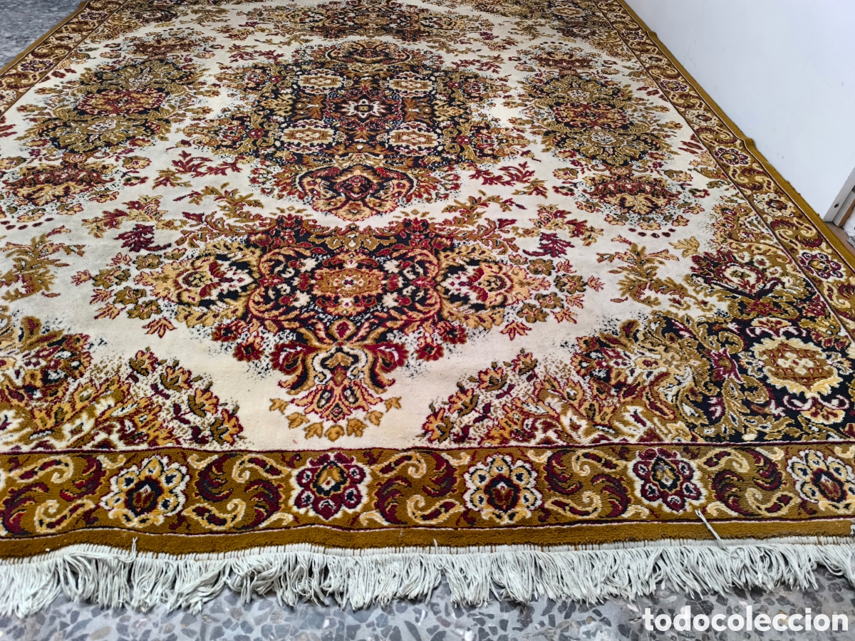 Antig&uuml;edades: ALFOMBRA GRANDE HECHA A MANO - Foto 2