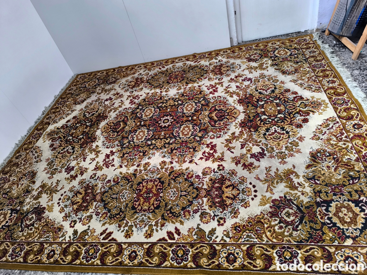 Antig&uuml;edades: ALFOMBRA GRANDE HECHA A MANO - Foto 7