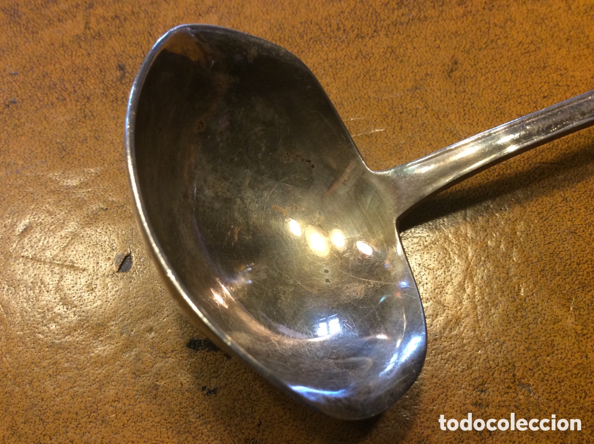 Antig&uuml;edades: Cuchar&oacute;n de salsa plata de ley ingl&eacute;s - Foto 3