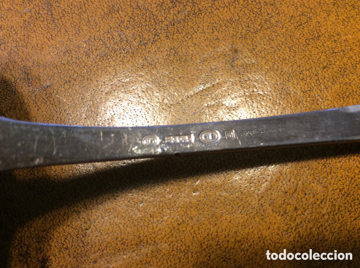Antig&uuml;edades: Cuchar&oacute;n de salsa plata de ley ingl&eacute;s - Foto 4