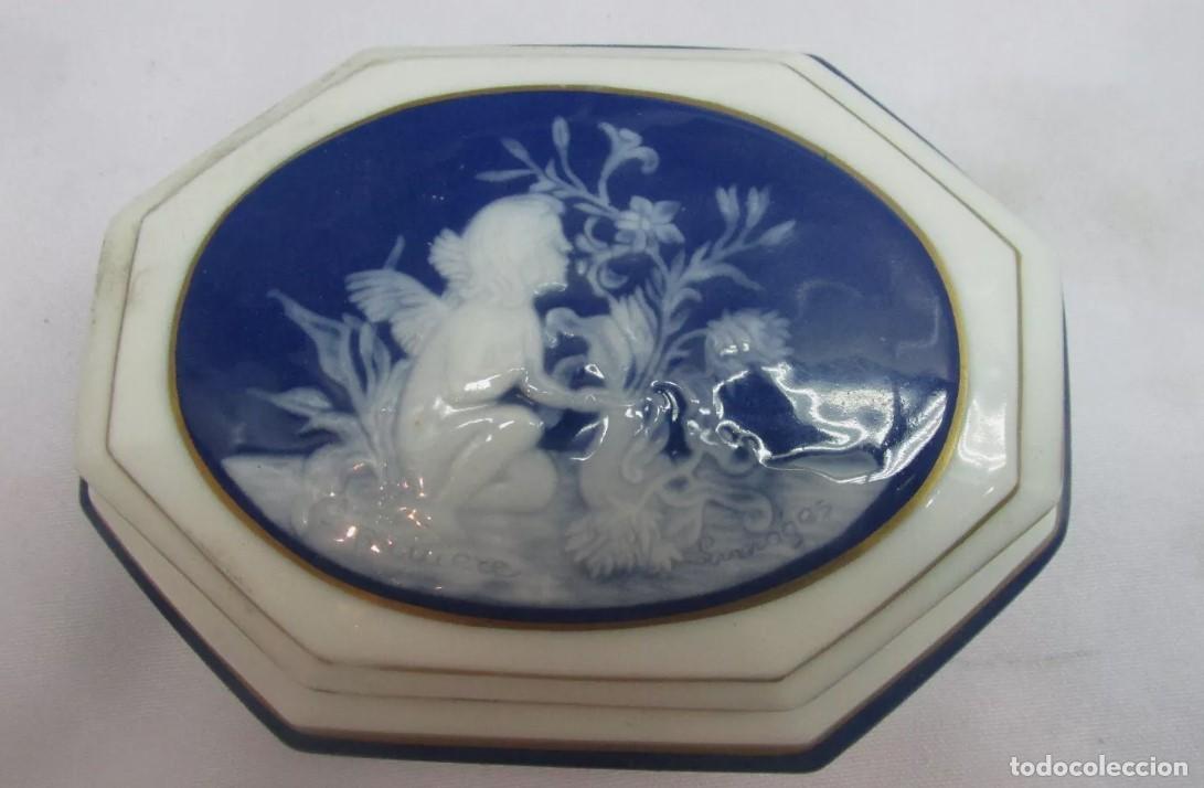 Antig&uuml;edades: Artista Art Deco A. Barriere Limoges porcelana fr&iacute;a Francia caja museo Barbotine