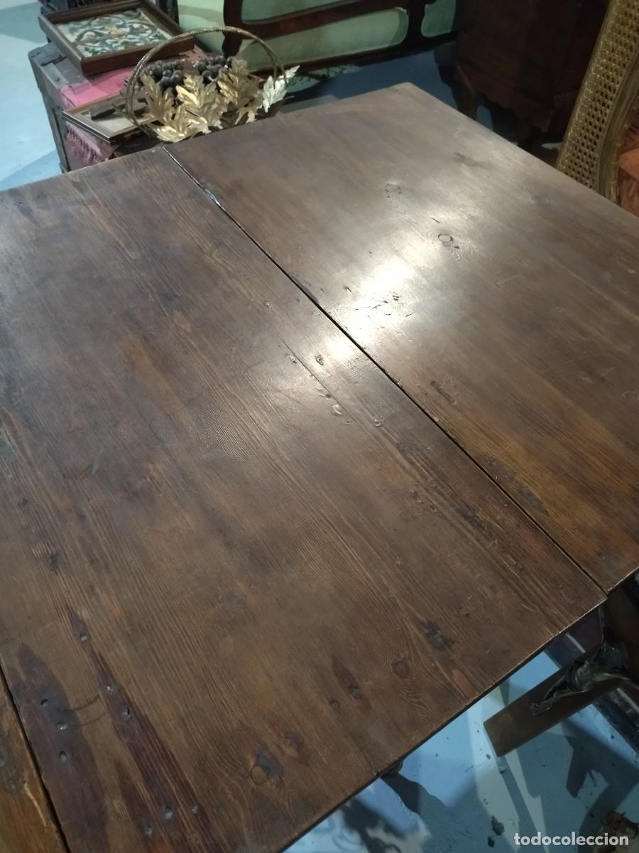 Antig&uuml;edades: Mesa extensible con caj&oacute;n, Francesa R&uacute;stica Antigua. - Foto 13