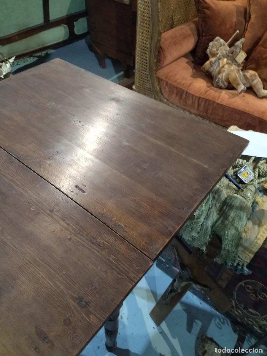 Antig&uuml;edades: Mesa extensible con caj&oacute;n, Francesa R&uacute;stica Antigua. - Foto 9