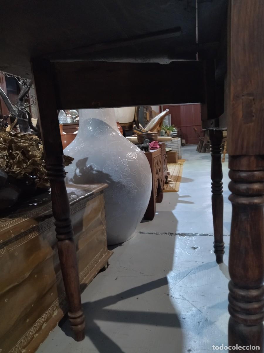 Antig&uuml;edades: Mesa extensible con caj&oacute;n, Francesa R&uacute;stica Antigua. - Foto 16