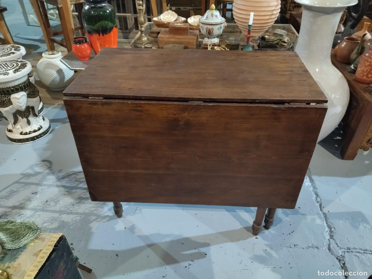 Antig&uuml;edades: Mesa extensible con caj&oacute;n, Francesa R&uacute;stica Antigua. - Foto 3