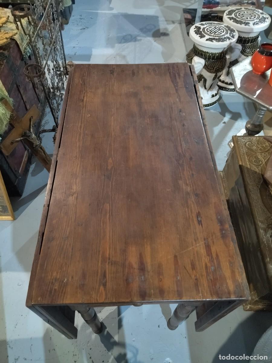 Antig&uuml;edades: Mesa extensible con caj&oacute;n, Francesa R&uacute;stica Antigua. - Foto 8