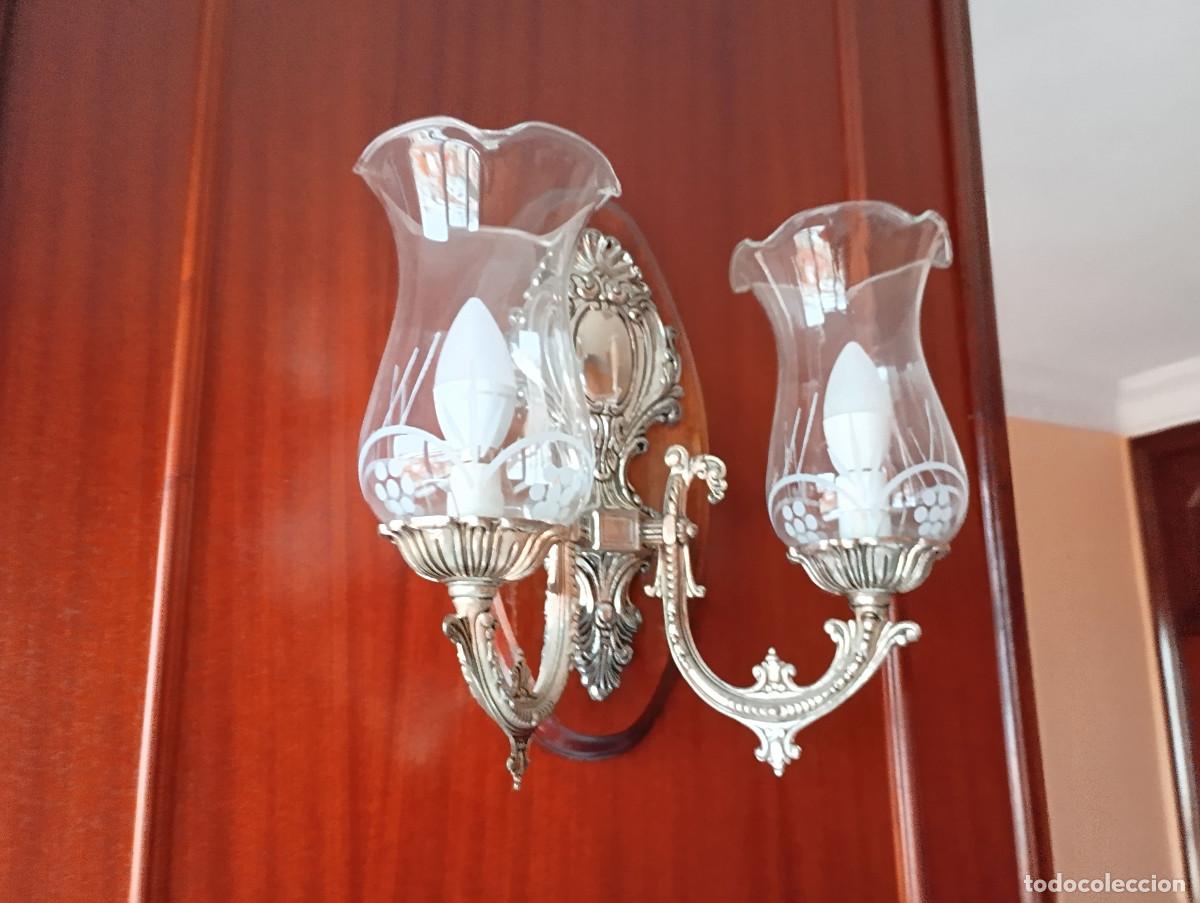 Antig&uuml;edades: aplique de pared cromado plateado - Foto 1