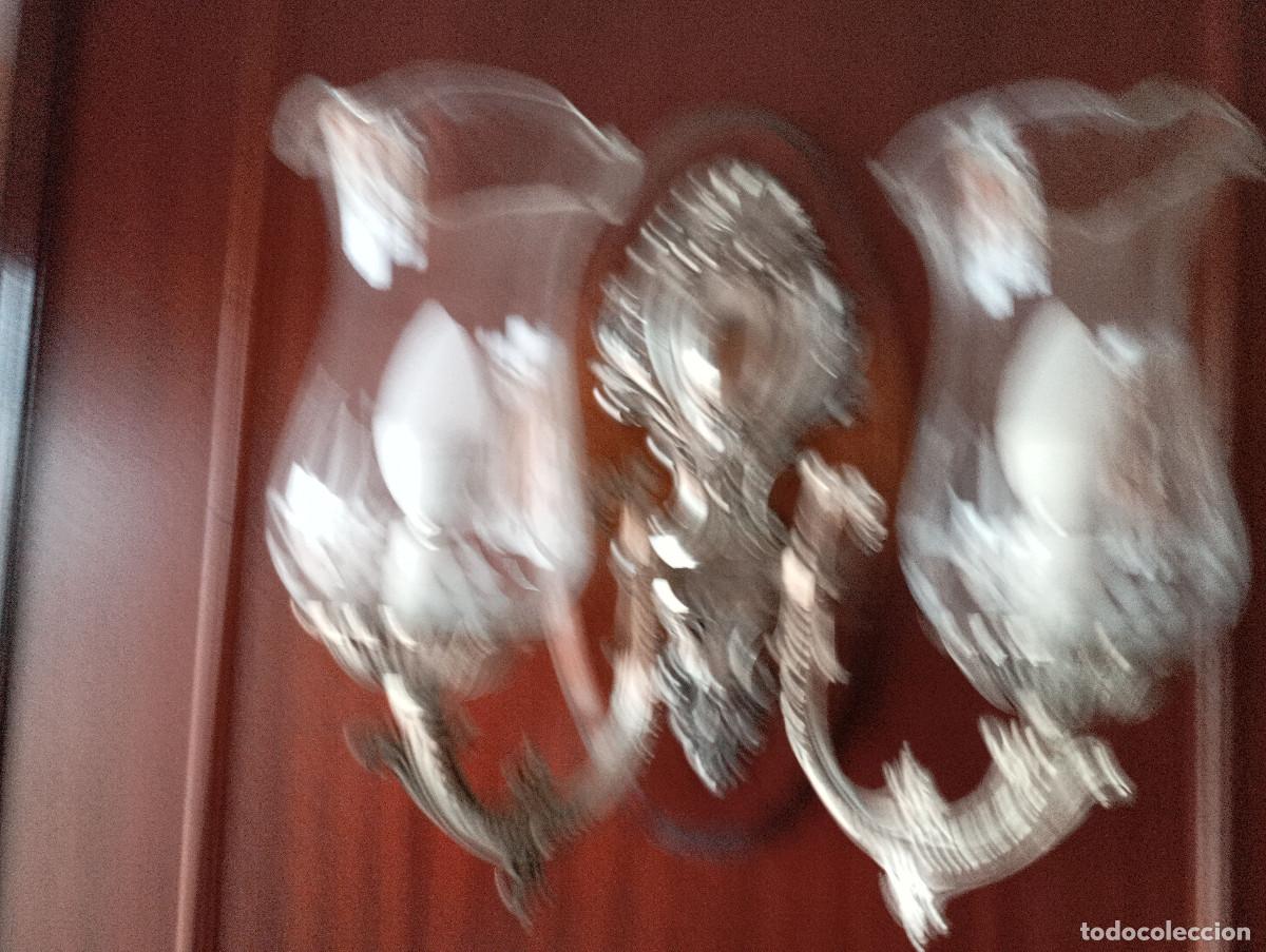 Antig&uuml;edades: aplique de pared cromado plateado - Foto 4