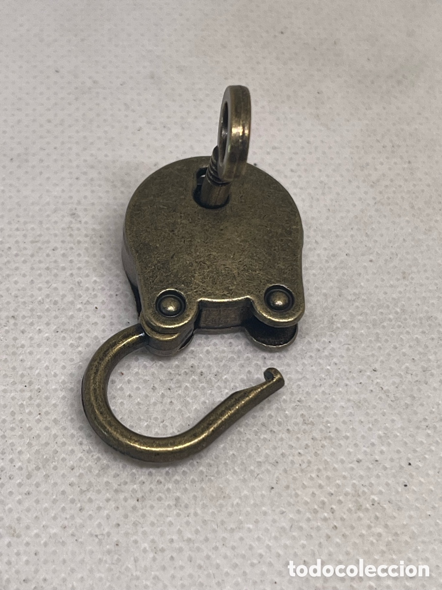 Antig&uuml;edades: CANDADO DE BRONCE CON LLAVE - Foto 5