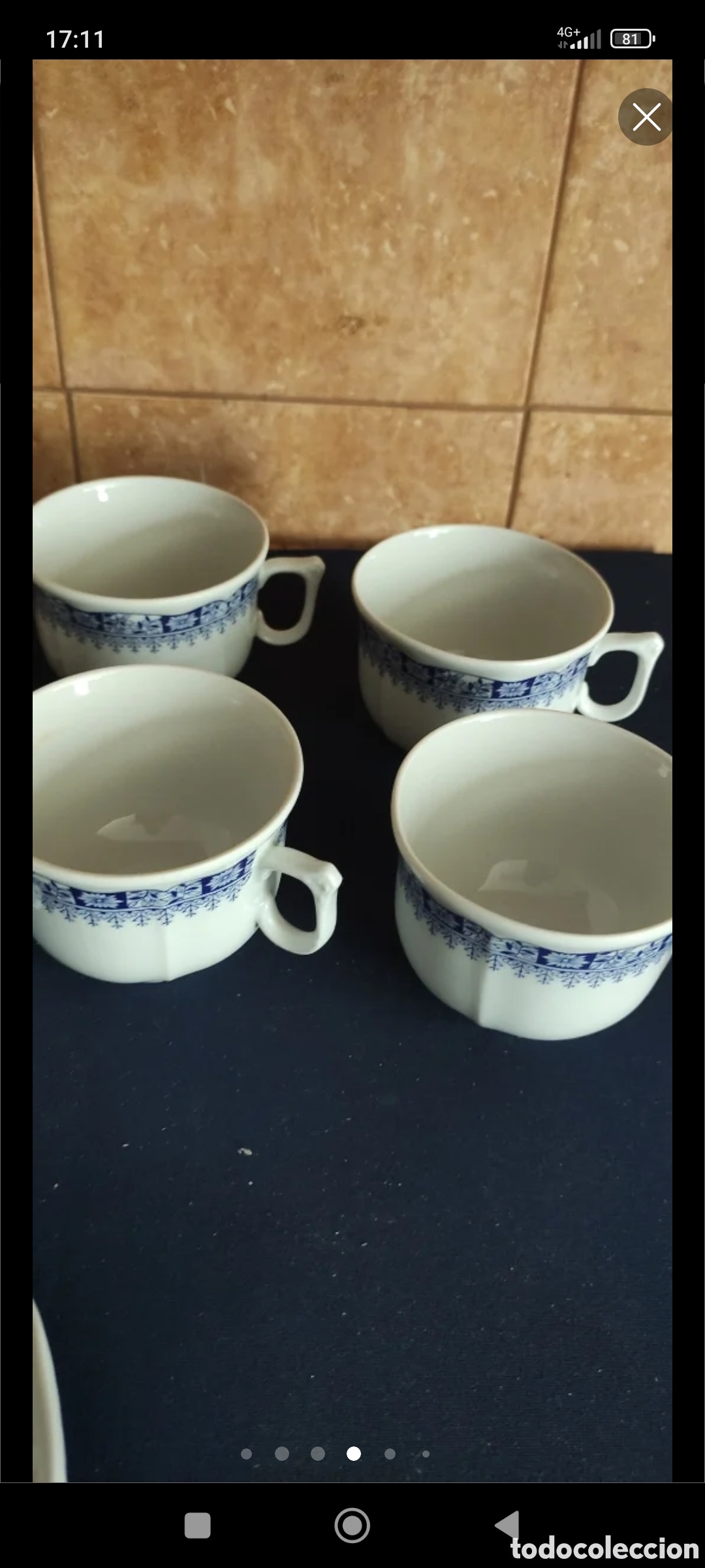 Antig&uuml;edades: Juego de cafe Santa Clara - Foto 8
