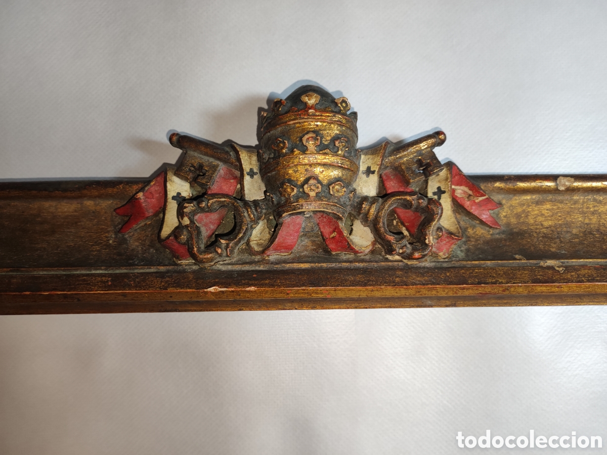 Antig&uuml;edades: Marco antiguo con mitra de San Pedro - Foto 8