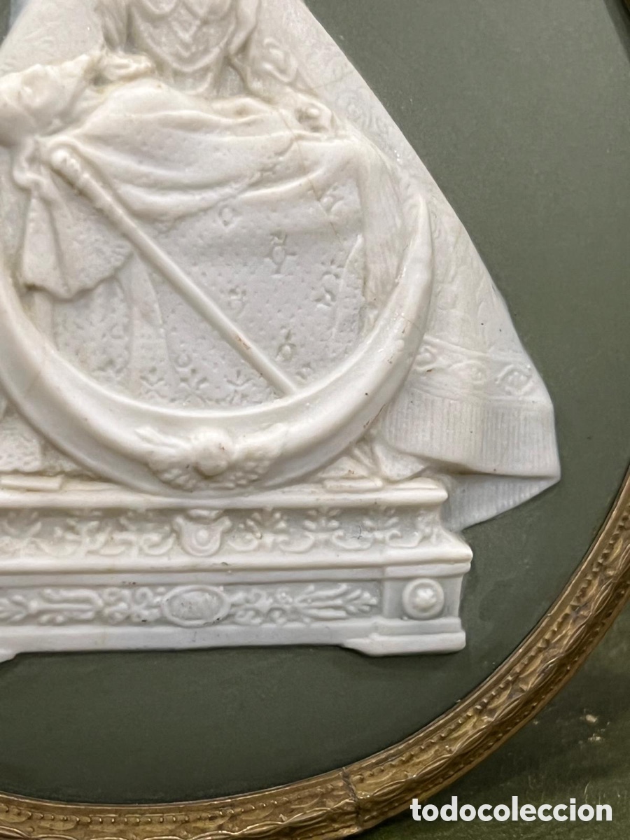 Antig&uuml;edades: Bonita placa de una virgen, biscuit - Foto 6