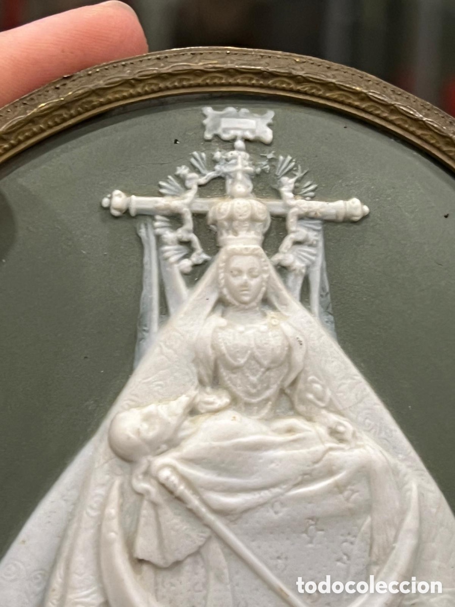 Antig&uuml;edades: Bonita placa de una virgen, biscuit - Foto 7