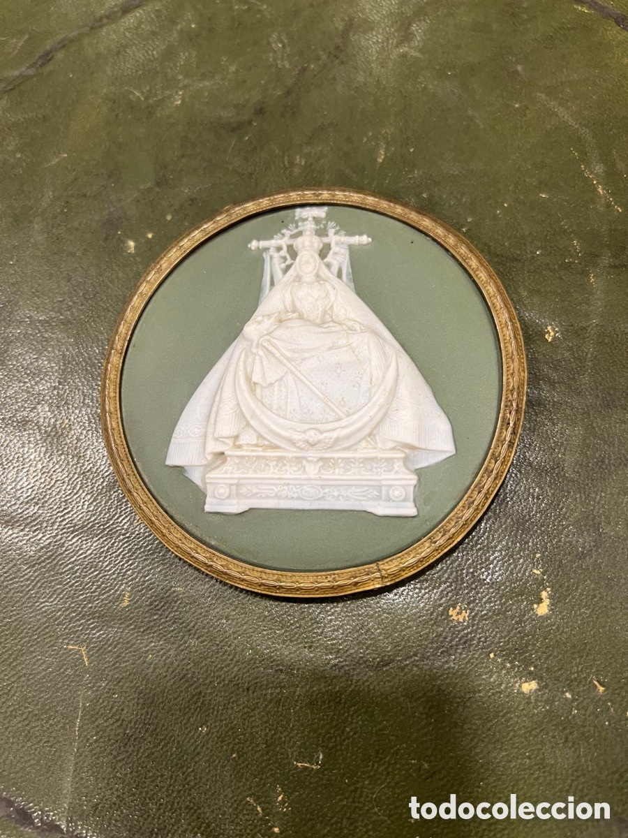 Antig&uuml;edades: Bonita placa de una virgen, biscuit - Foto 1