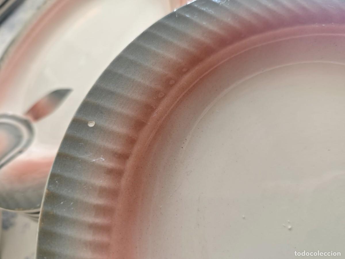 Antig&uuml;edades: 12 platos Digoin forma pez / pescado - Foto 7