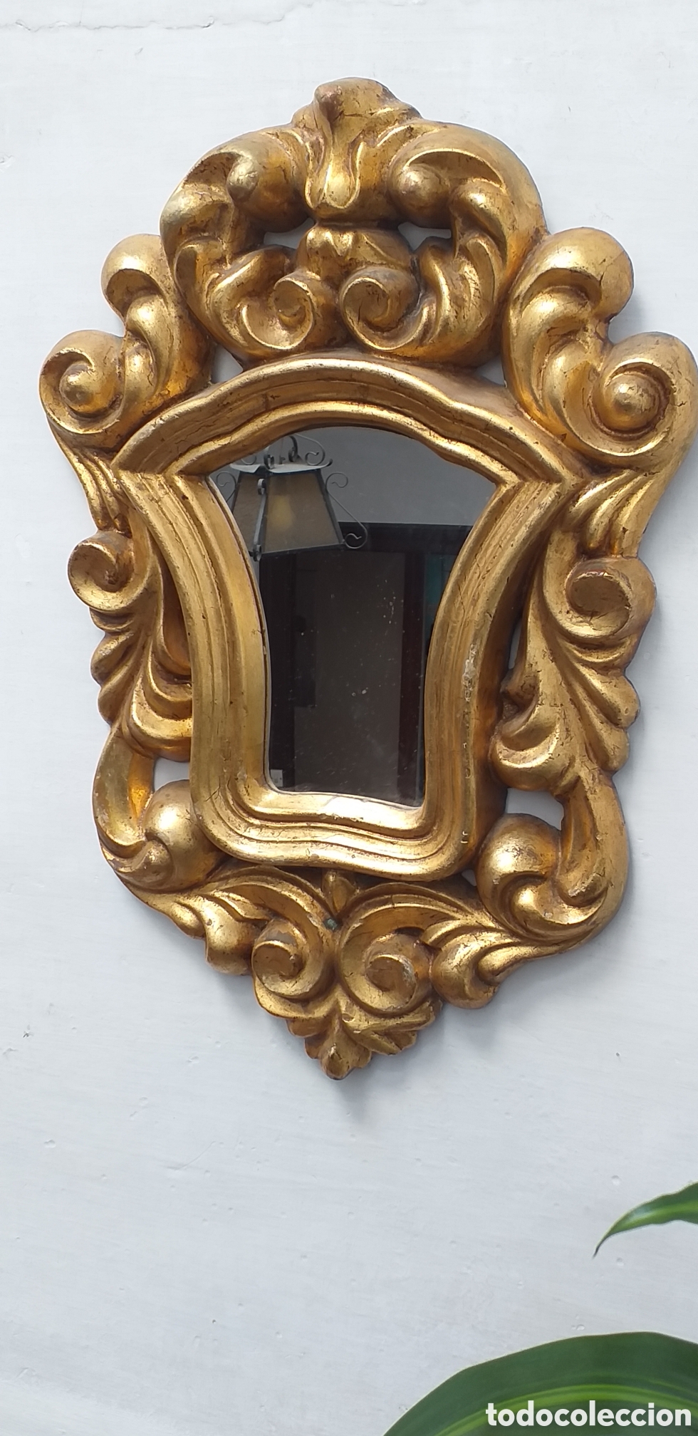Antig&uuml;edades: Antiguo espejo cornucopia con pan de oro - Foto 3