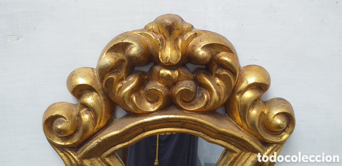 Antig&uuml;edades: Antiguo espejo cornucopia con pan de oro - Foto 4
