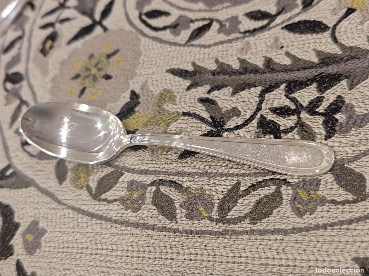 Antig&uuml;edades: 12 cucharas postre / cucharitas ba&ntilde;o plata - Foto 3