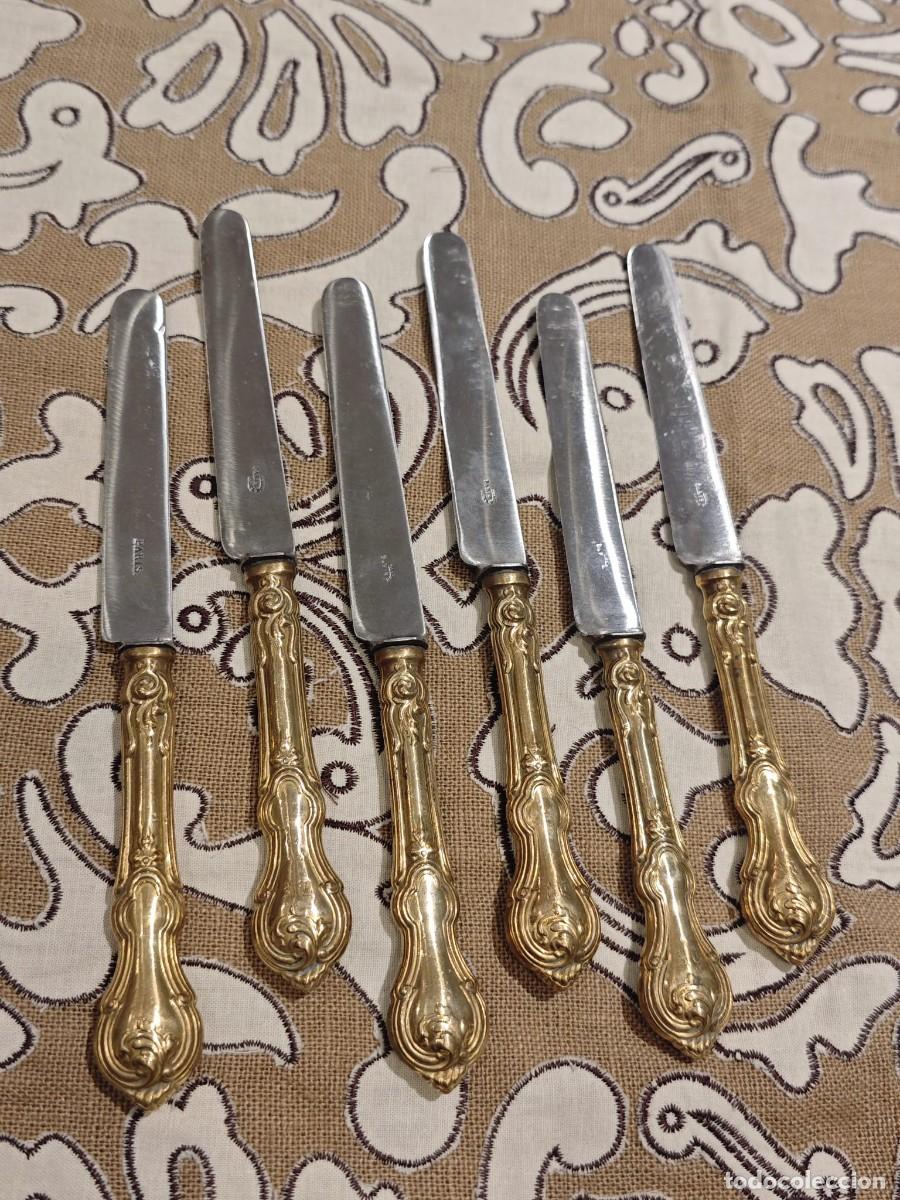 Antig&uuml;edades: 6 cuchillos antiguos postre / entrante - Foto 1