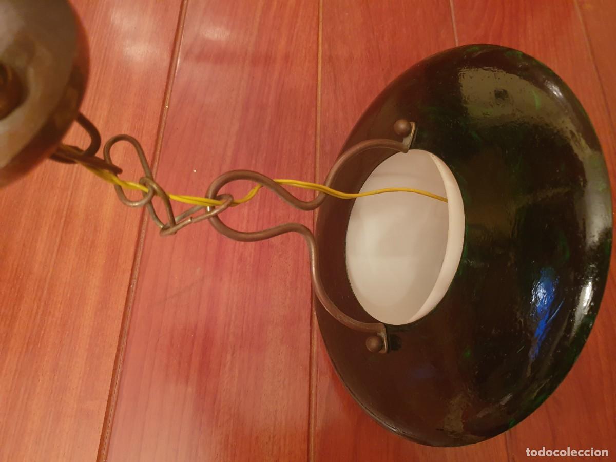 Antig&uuml;edades: LAMPARA DE BARCO TIPO PLATILLO OPAL OPALINA 24 cms di&aacute;metro 50 cms de largo - Foto 3